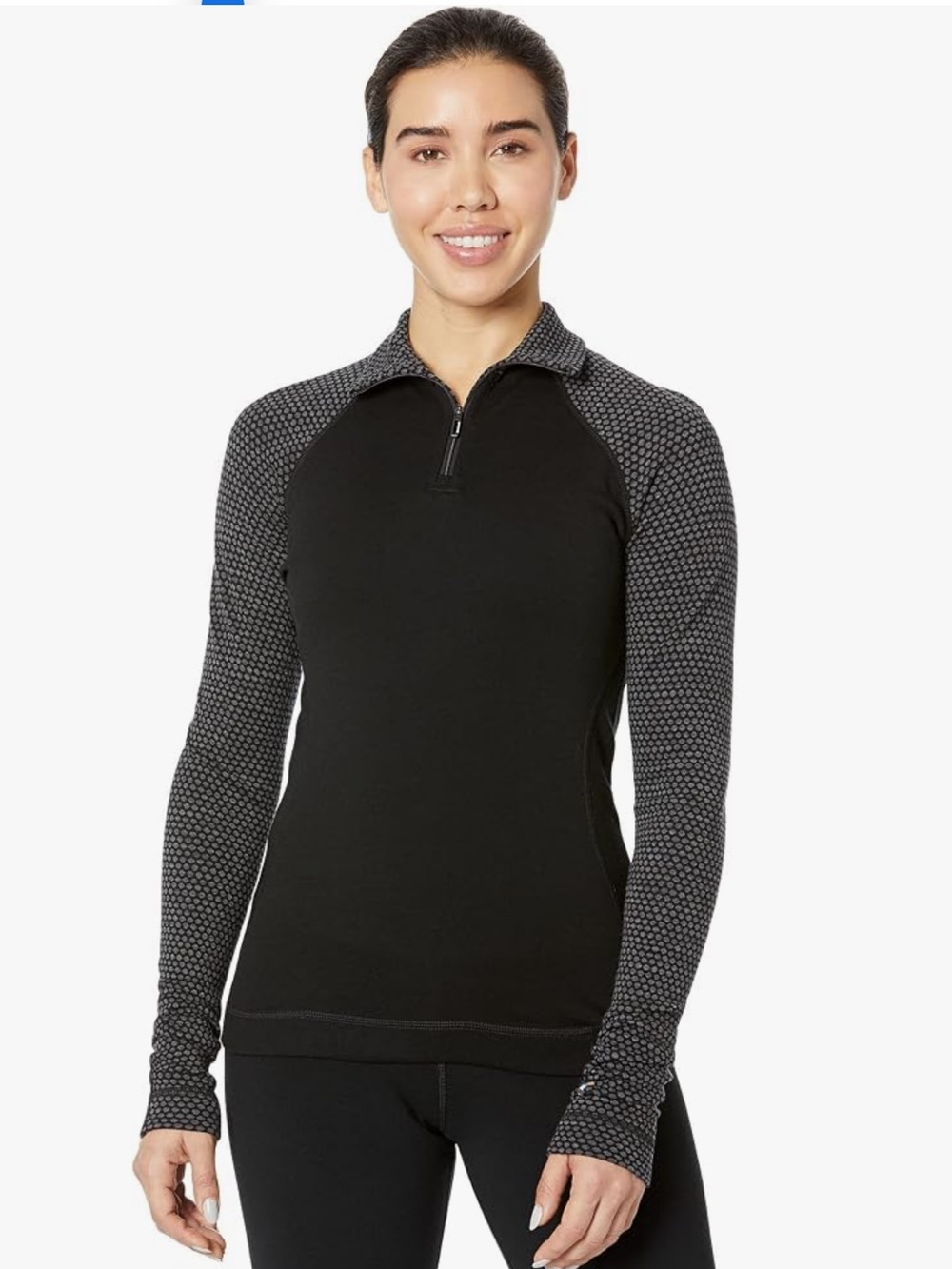 Smartwool Women's Merino 250 Pattern 1/4 Zip Base Layer – 100% Merino Wool s
